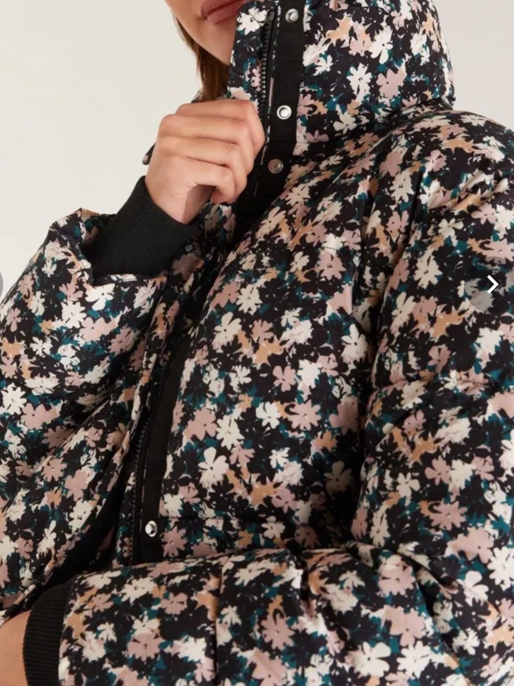 Z Supply Active Parker Floral Puffer Jacket